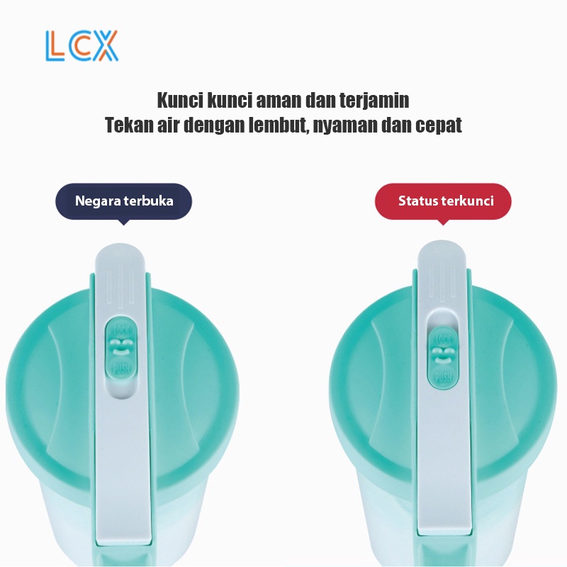 LCX TEKO GELAS SET PLASTIK 5 IN 1 PLASTIK Air Teh Kopi Wadah Jerami BPA Free VS-29