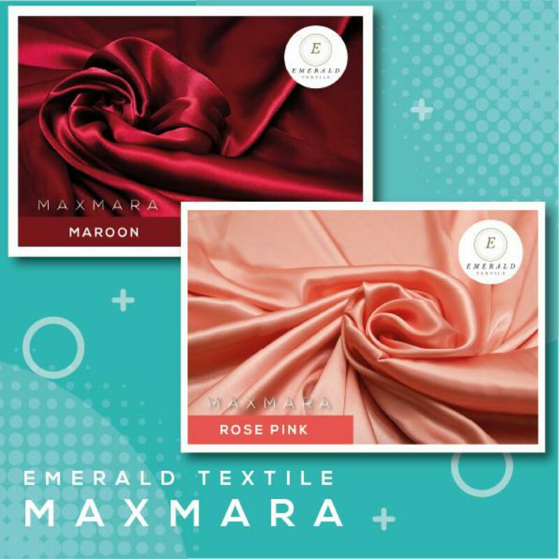 ( BUKAN HIJAB ) SETENGAH METER Kain Satin Charmuse Maxmara Silk Premium ( HARGA PER 50cm KAIN )