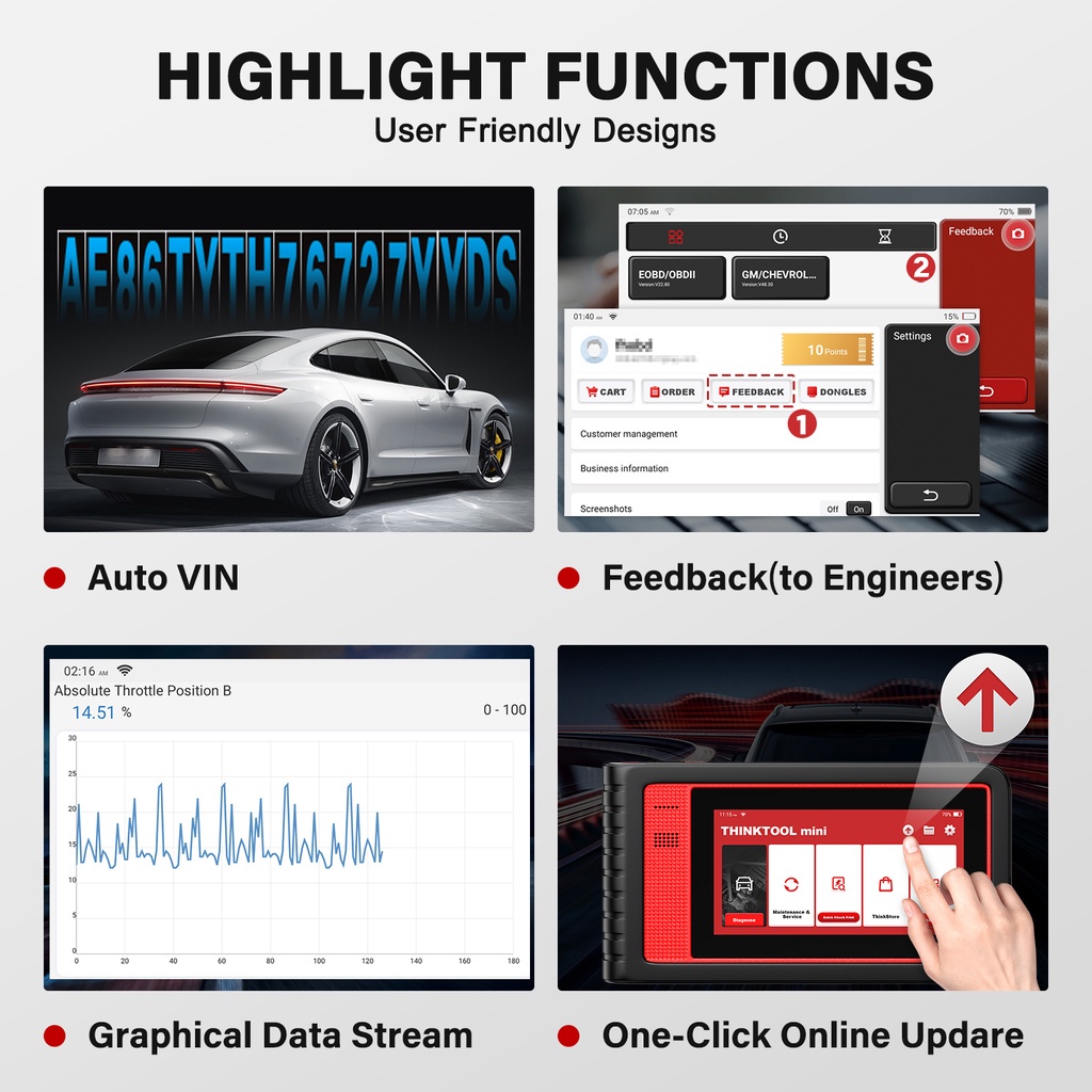 THINKCAR Thinktool Mini OE-Level Obd2 Scanner Car Scanner Obd2
