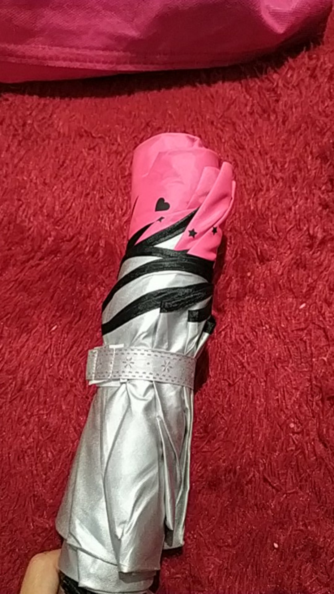 Payung Lipat 4 Fancy Karakter Kucing Couple / Couple Cat Anti Uv Merk Osaka - Bw-004