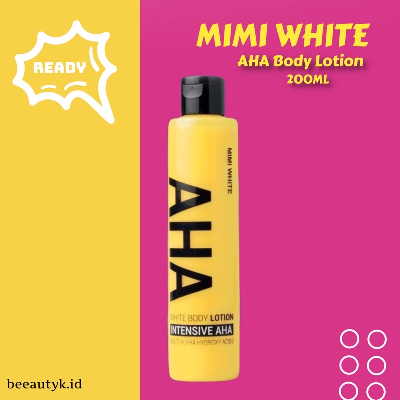 MIMI WHITE AHA SERUM BODY LOTION PLUS GINGSENG 200ml ORIGINAL THAILAND