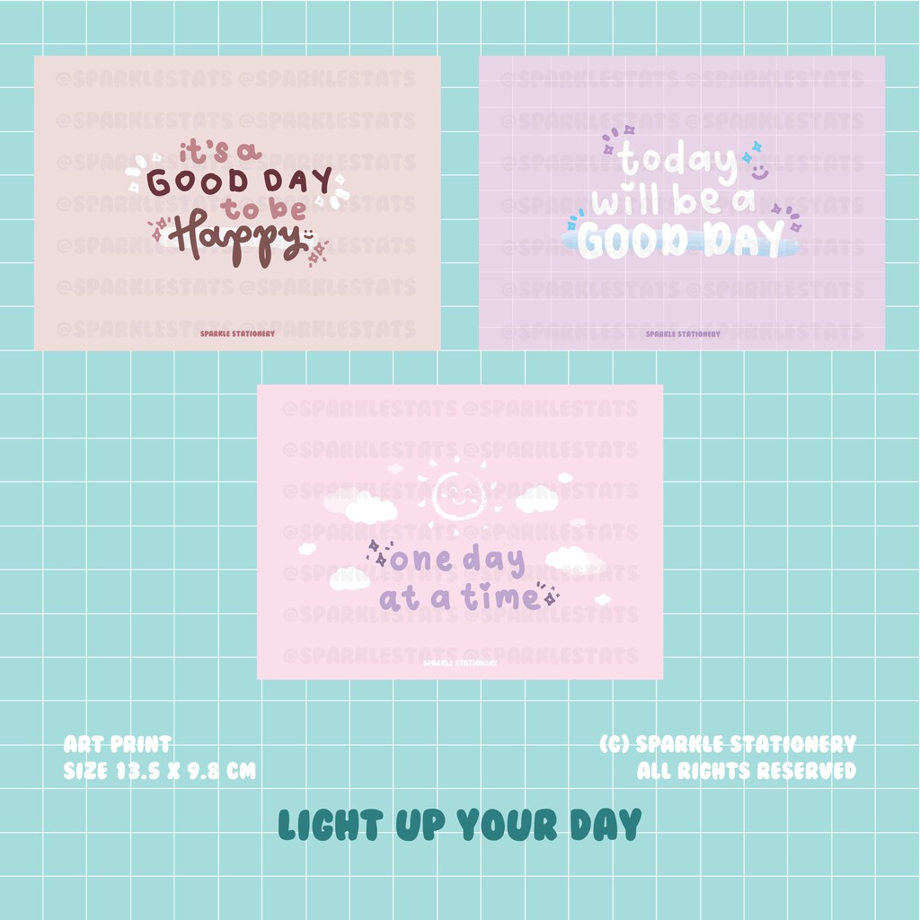 

APS-001 Light Up Your Day | Sparkle Stationery Art Print