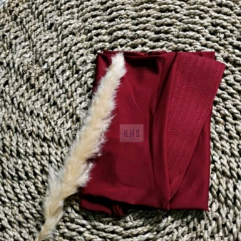 Jilbab Sport / Hijab Instan Sporty Jilbab Volly Jilbab Bahan Jersey Lycra Instant / Bergo Sport Kerudung Olahraga KHS-VOLLY MAROON