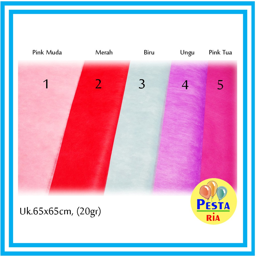 

1PCS KERTAS KADO TISSUE POLOS 01 UK65X65CM,WRAPPING PAPER FLOWER,KERTAS TISSUE BUCKET BUNGA POLOS