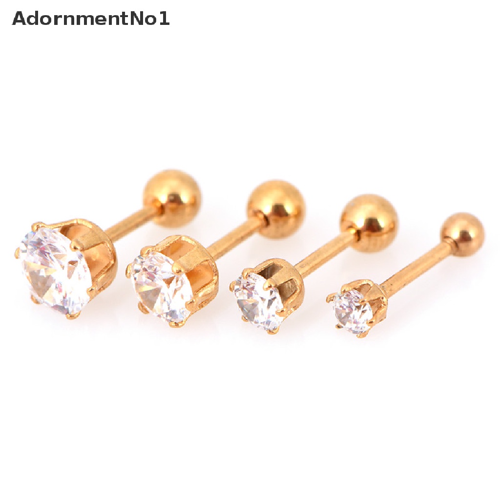 (AdornmentNo1) 1 Pasang Anting Tusuk Bahan Titanium Steel Untuk Wanita