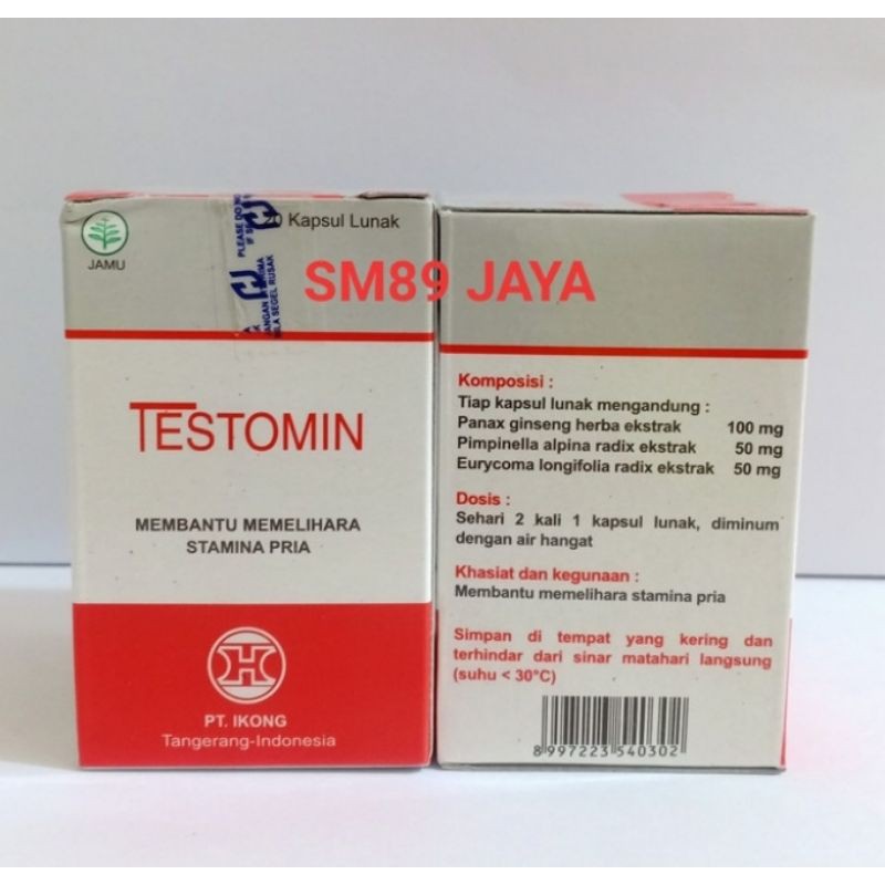 Suplemen Vitamin Multivitamin Herbal Testomin h3 menambah hormon , kesuburan , dan stamina bagi pria