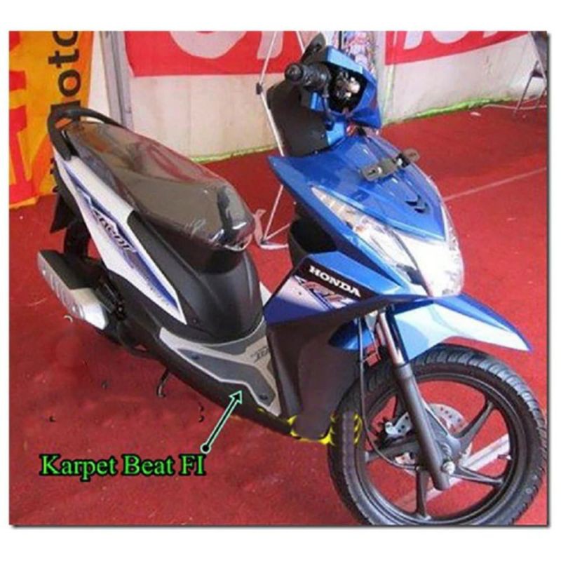 Keset Motor Beat Karpet Beat Sporty Fi 2013 2015 Injeksi Pijakan Alas Kaki Motor Beat - Bahan Tebal