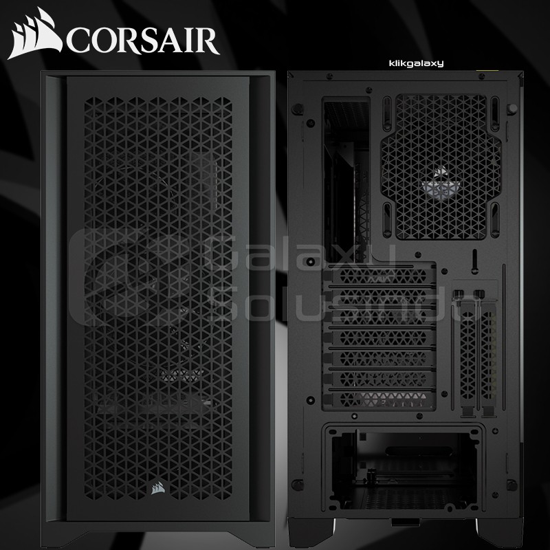 Corsair 4000D AIRFLOW Tempered Glass Mid-Tower ATX Gaming Case - Black