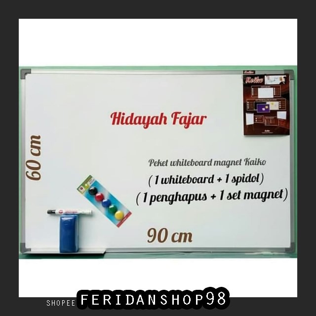 

FS1139 PAPAN TULIS & TEMPEL PAPAN TULIS - ATK WHITEBOARD KAIKO MAGNET WARNA SPIDOL PENGHAPUS BY FERI