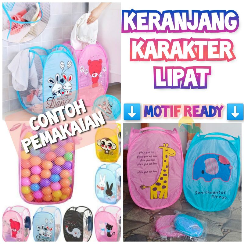 KERANJANG KARAKTER LIPAT || KERANJANG LIPAT SERBAGUNA