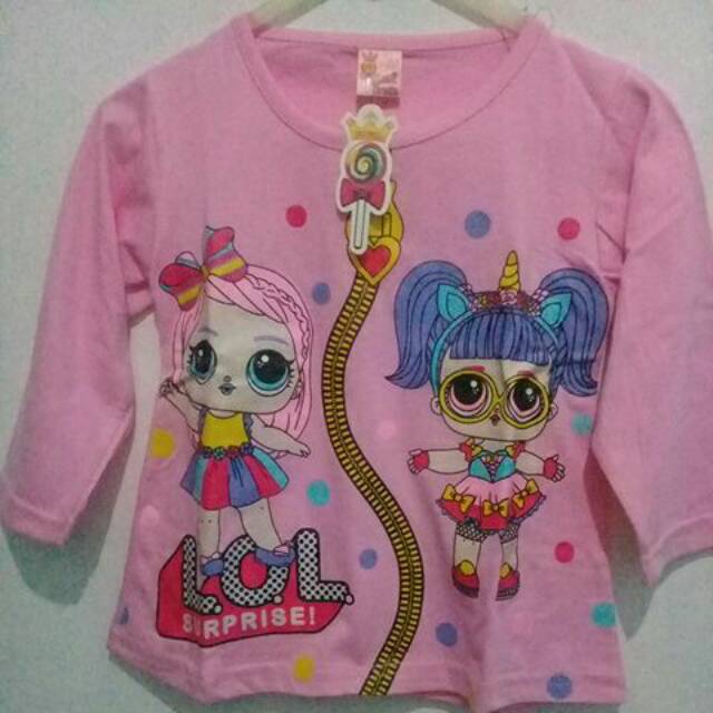 Baju setelan anak perempuan  lol lengan panjang