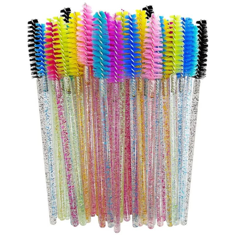 Mascara Wand Glitter 1 pak isi 50 pcs Sisir Bulu Mata Spolie Brush Eyelash Extension termurah se indonesia