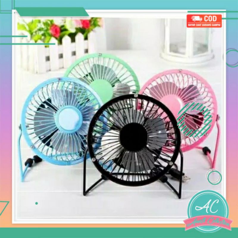 Kipas angin mini fan meja power USB Meja