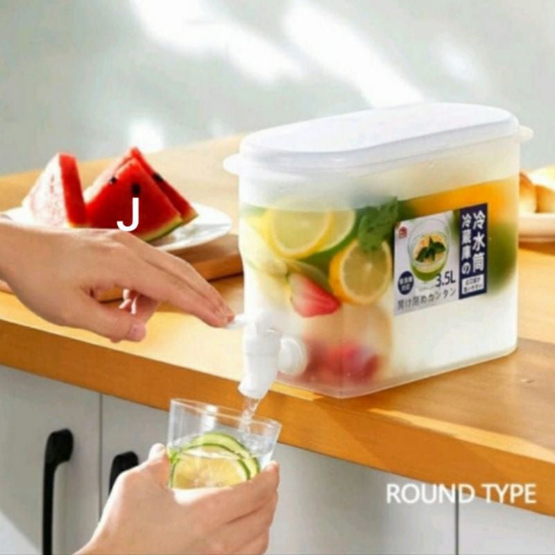 Dispenser  Air Dingin Kulkas Juice Tempat Air Es 3.5 LITER Dispenser ketel tempat botol galon teko air kulkas minum 3.5L water kulkas air dingin dengan kran keran jus juicer portable serbaguna