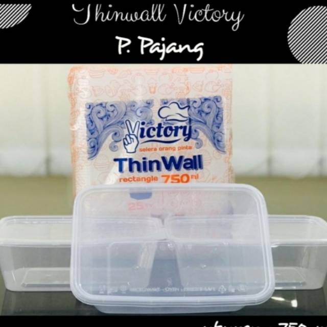 Thinwall persegi panjang (rectangle)  750ml/tempat salad/box nasi