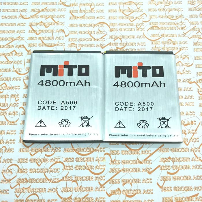 Baterai Battery Double Power MITO BA-00063 BA 00063 A500 FANTASY TEXT