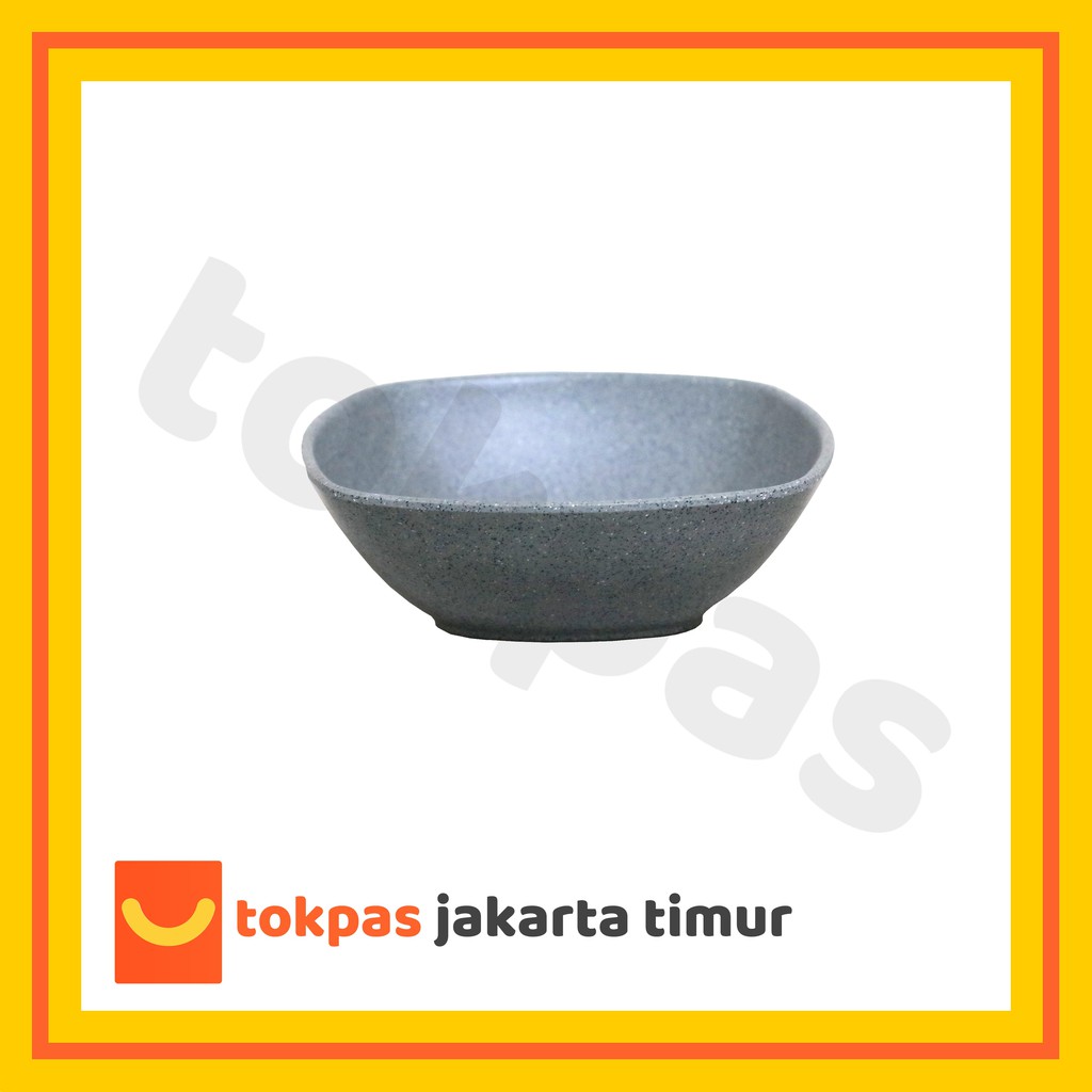 Mangkok Kotak Model Batu 6,9 Inch 17,5 cm Melamine Golden Dragon W 6407 A