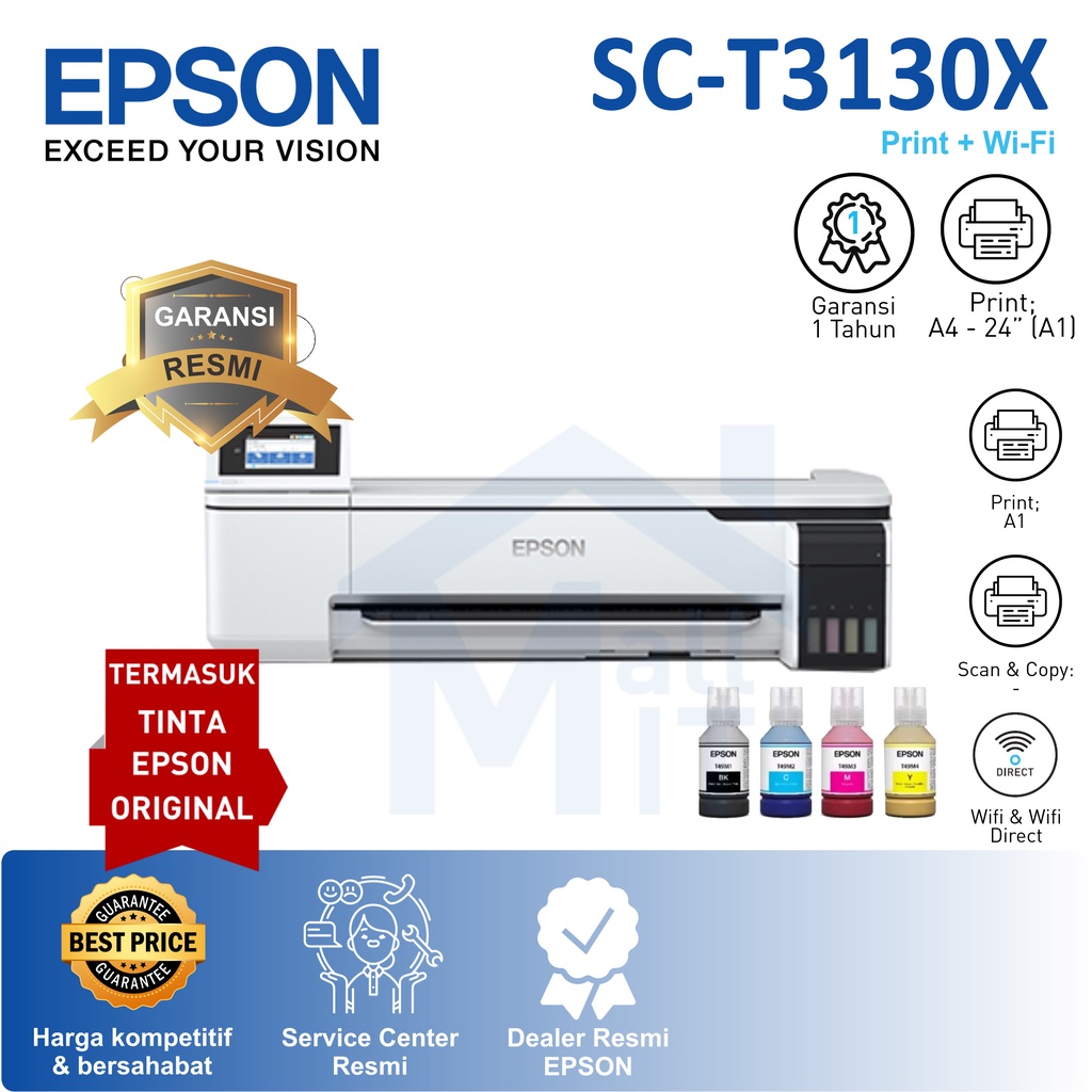 Jual Printer Epson Surecolor Sc T3130x Sc T3130x T3130 A1 24 24 Inci Resmi Shopee Indonesia 8278