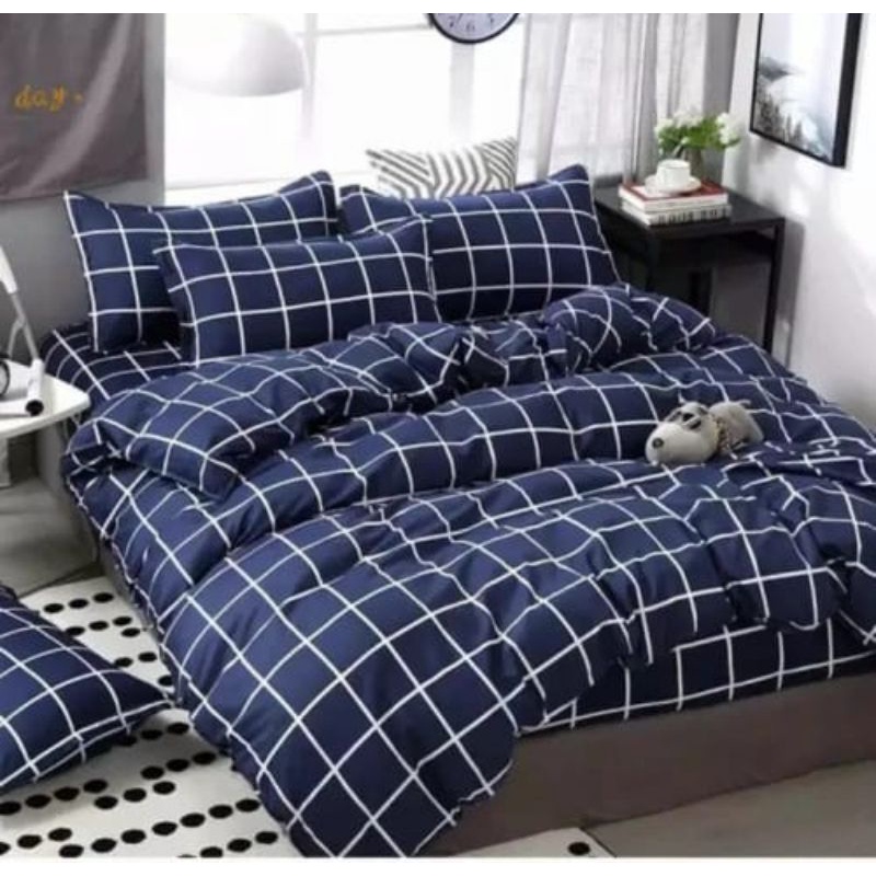 Sprei kotak aesthetic ukuran 120 x 200 160 x 200 180 x 200