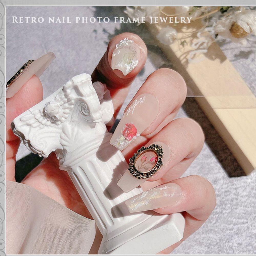 Agustin 3D Perhiasan Nail Art Tahan Lama Fashion Berongga Manikur Aksesoris Dekorasi Patch Alloy DIY Nail Art Charms