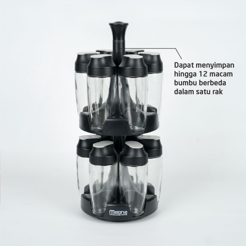 TOPLES BUMBU TEMPAT BUMBU DAPUR BOTOL BUMBU UNIK DAN RAK BUMBU MAGNA