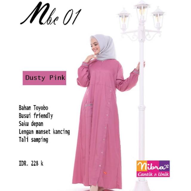 Gamis Nibras Nbc 01 Dusty pink size XXL