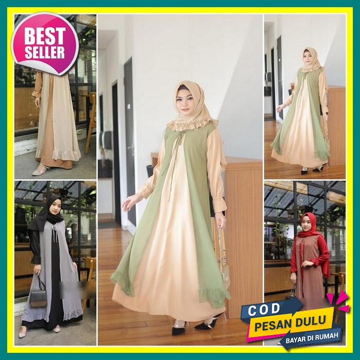 Gamis Sandrina Kebaya Tulle Modern Outfit Pesta / Gamis Pesta Gamis / Kebaya Modern / Gamis Lebaran 