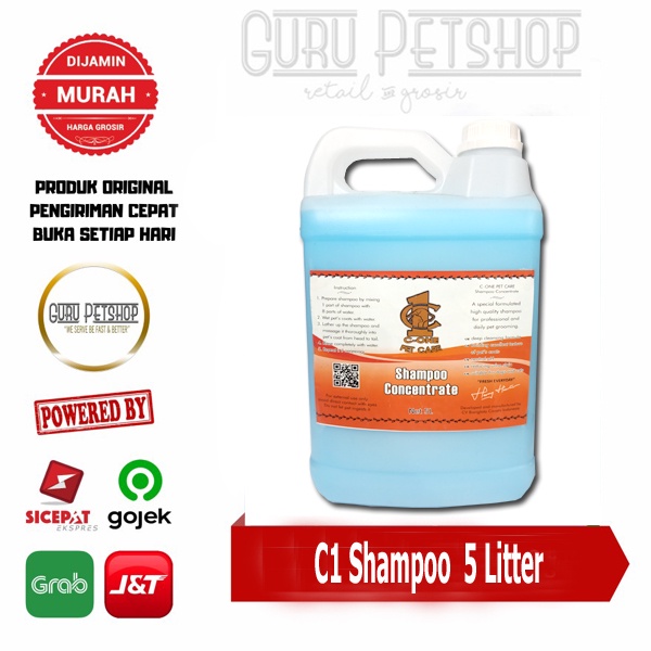 C1 Shampoo Concentrate - shampoo grooming anjing kucing 5 Liter