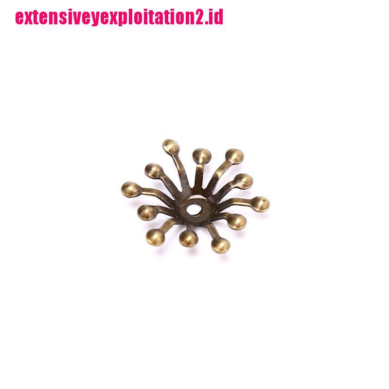 50 Pcs Konektor Bentuk Bunga Bahan Metal Untuk Membuat Perhiasan DIY