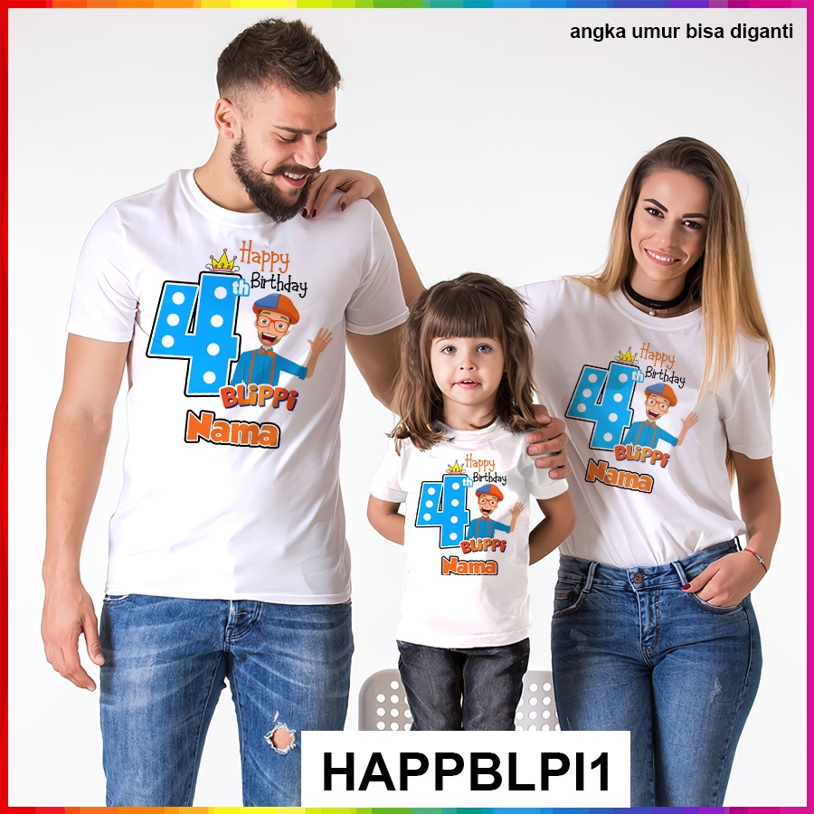 [FREE NAMA!!] Baju Kaos ANAK DAN DEWASA BLIPPI BANYAK MOTIF