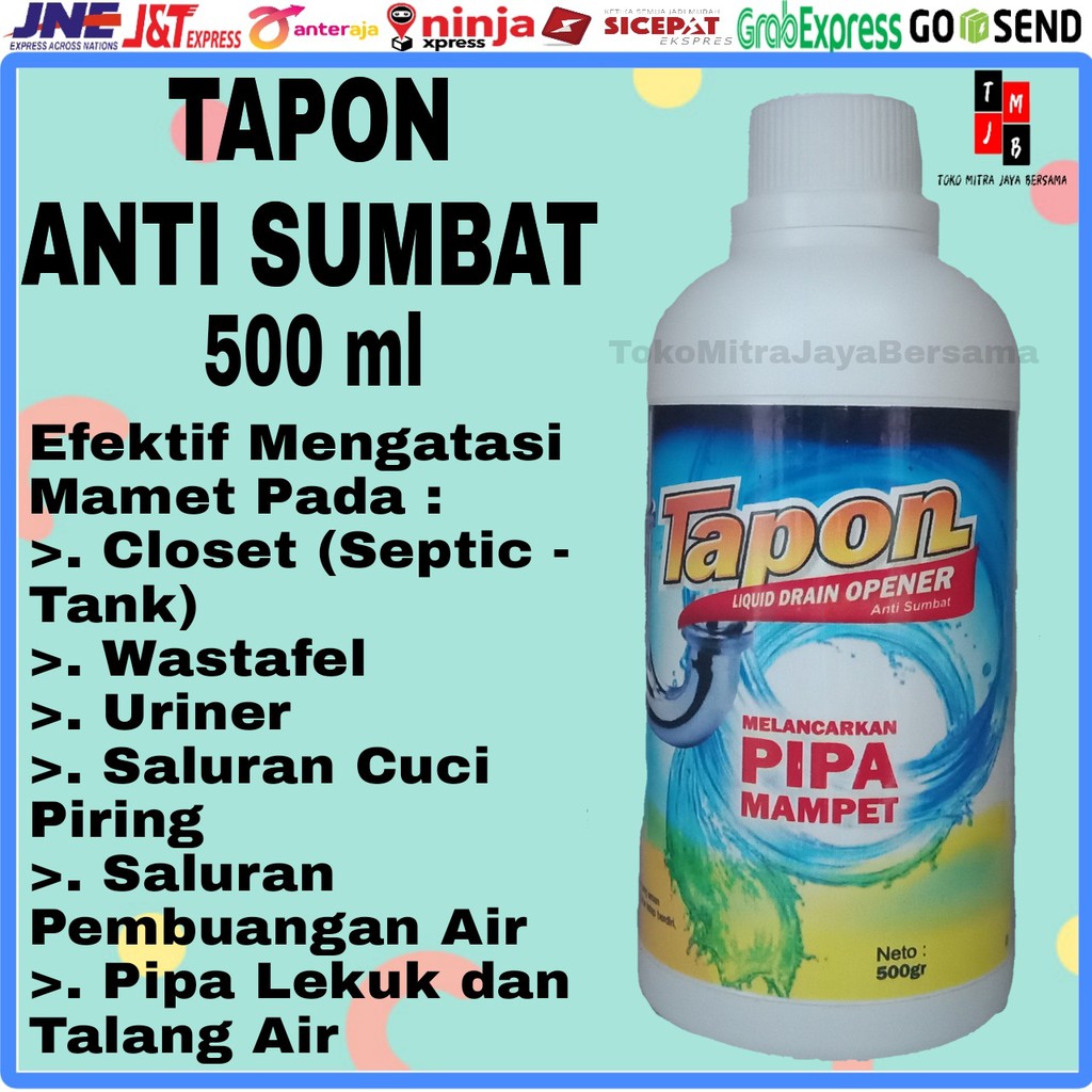 2 BOTOL FASTAPON ANTI SUMBAT MAMPET MENGATASI WC MAMPET - 2 BOTOLX500 GR TAPON