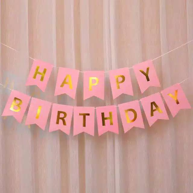 BANNER HAPPY BIRTHDAY/ ULANG TAHUN/ BUNTING FLAG
