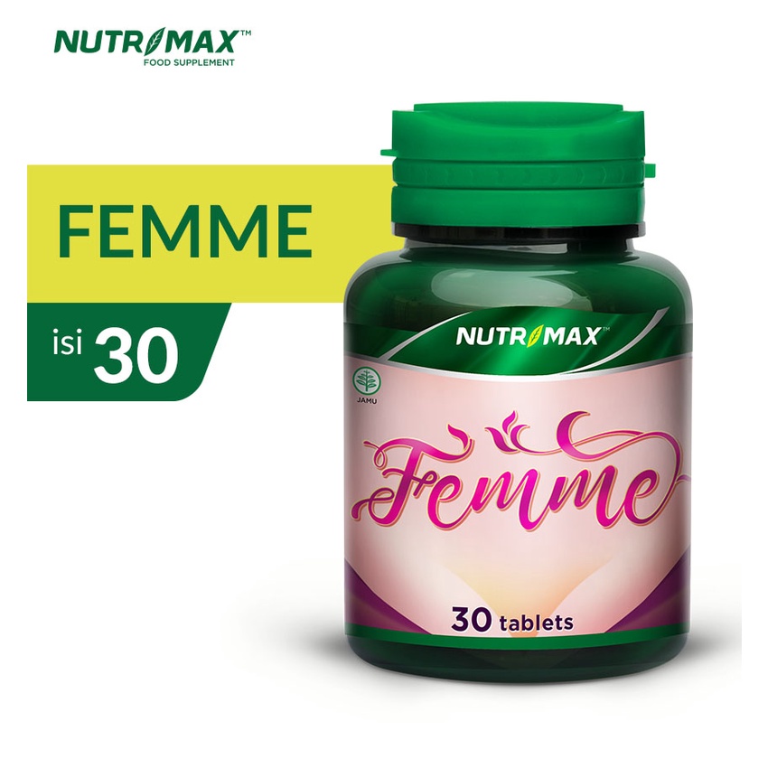 Nutrimax Femme Phytoestrogen Kesehatan Payudara Wanita Keseimbangan Hormon Alami Menormalkan Siklus Menstruasi-30 Tablet