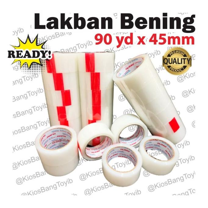 

COD Isolasi/Lakban Bening 90yard Murah Super Lengket "PAJERO