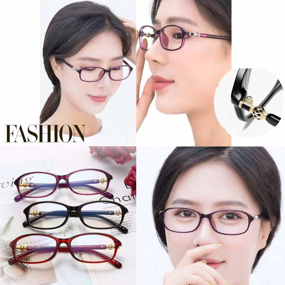 Kacamata Anti Radiasi [ Hitam ] Blue Ray Lens - Wanita - Design Korea - HM617