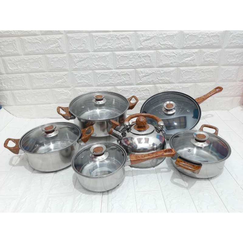 PANCI SET 12PCS STAINLES STEEL M18