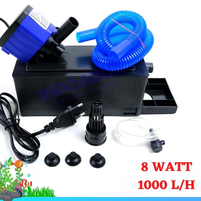 ➴ Filter Aquarium Mini Mesin Pompa Filter Air Aquarium Aquascape Bonus Kapas ➤