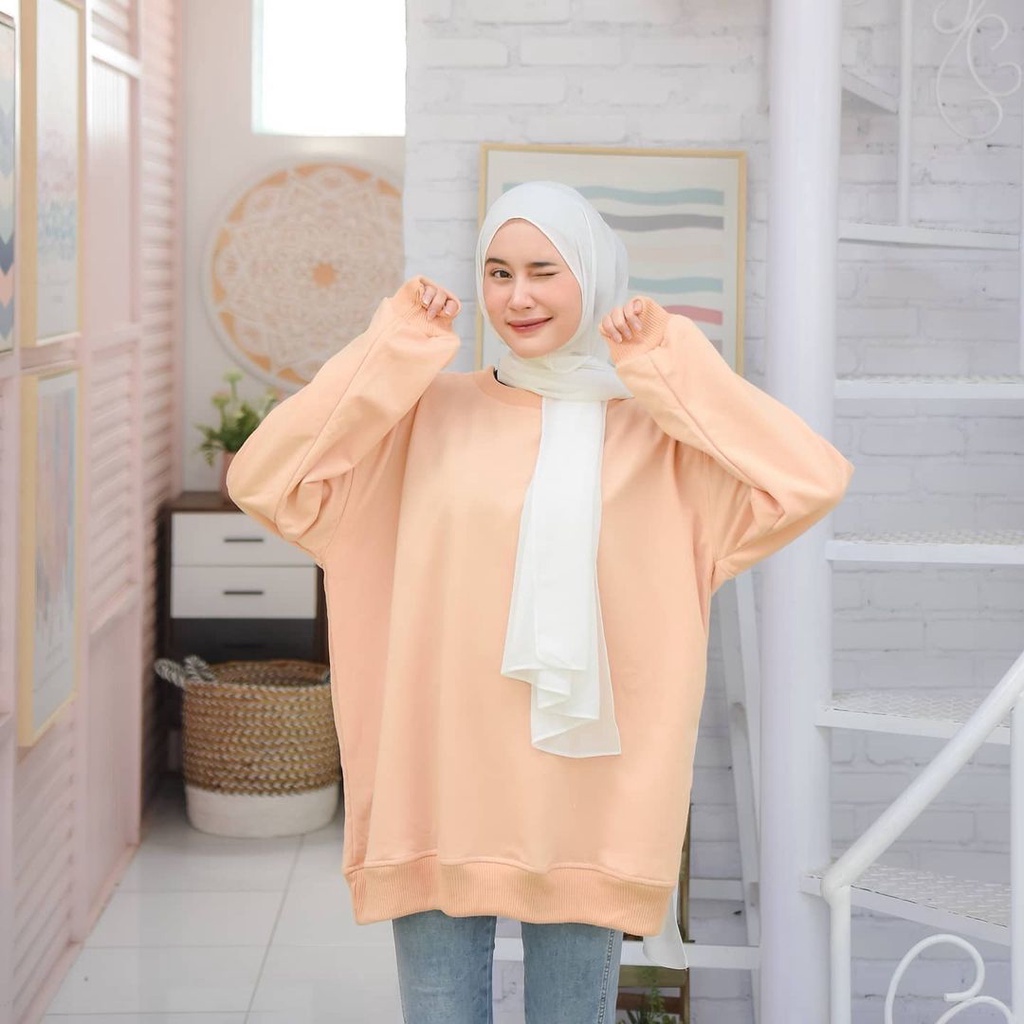 JUMBO Size BASIC SWEATER || CRAWNECK Sweatshirt Zumbo Size XXl PRIA WANITA