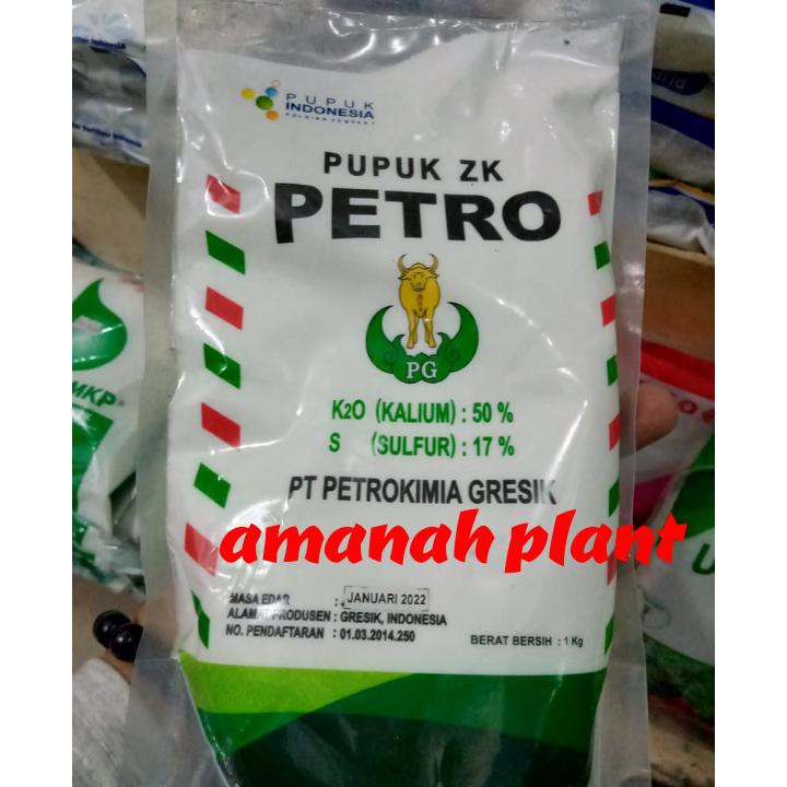 Pupuk ZK Petro Kemasan 1 Kg | Pupuk ZK Kalium Sulfat kualitas terbaik