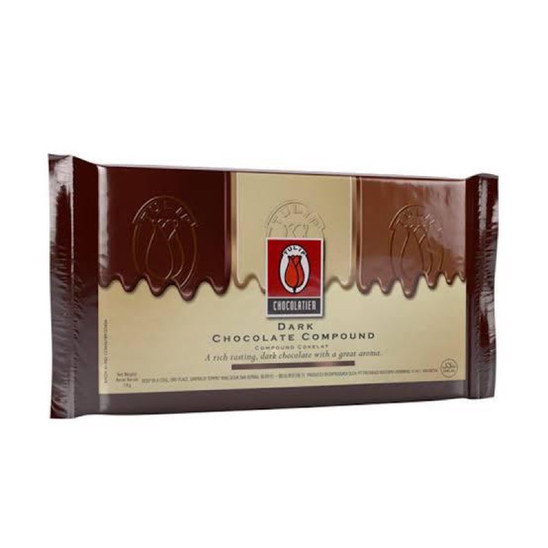

Tulip DARK Chocolate Compound 1KG / Cokelat Batang Dark 1KG