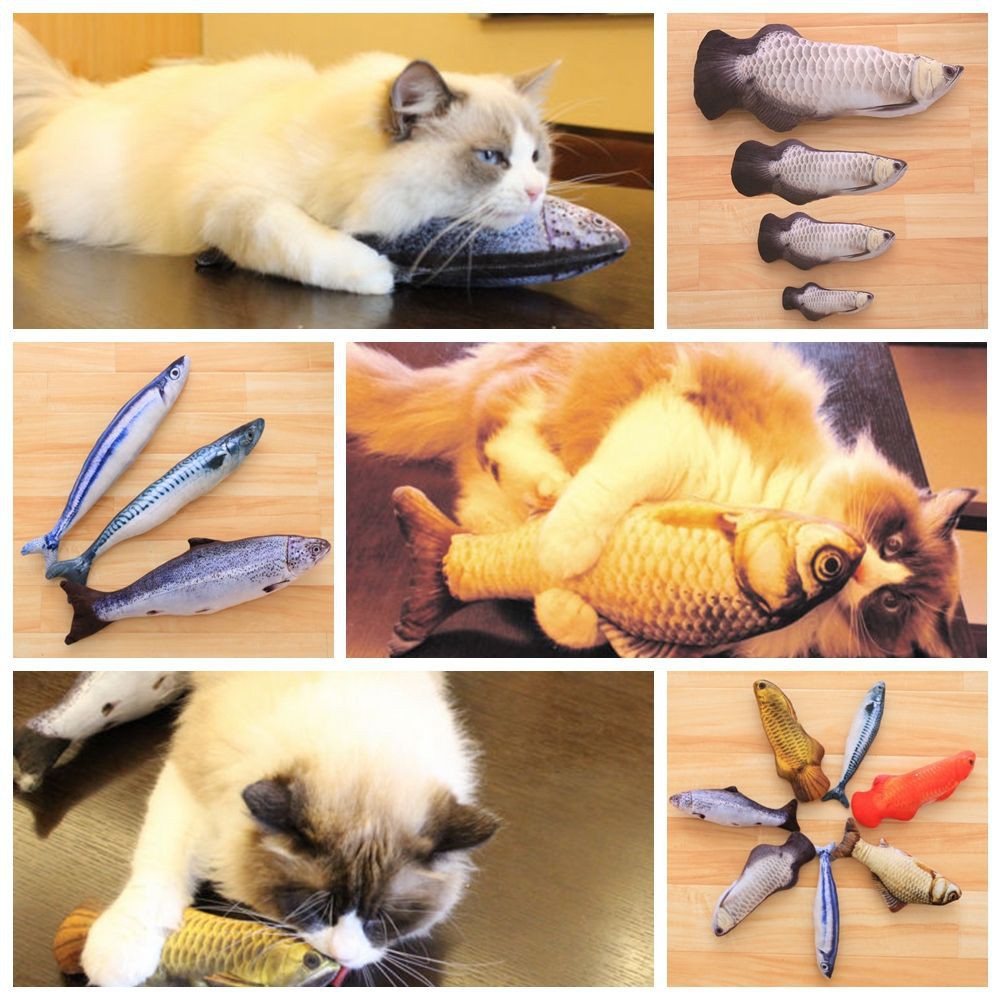 Mainan Kucing Catnip Boneka Ikan Lucu dengan Size 18-20 cm