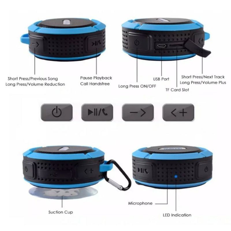 Speaker Bluetooth C6 Waterproff Anti Air Music Audio Super Bass-3