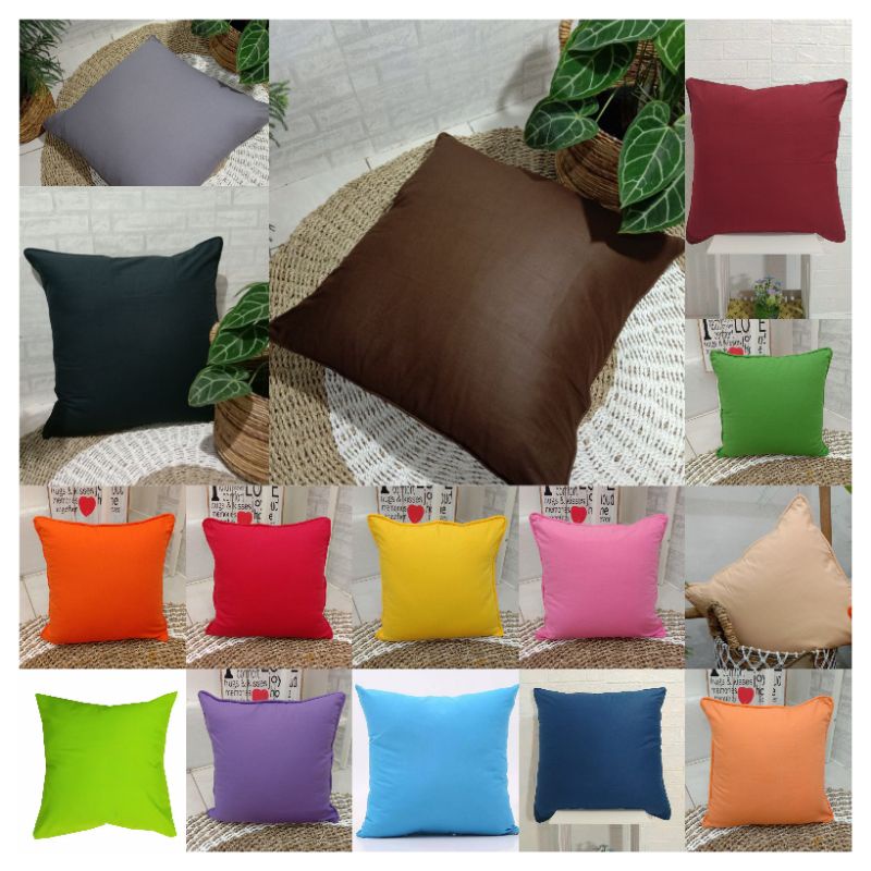 SARUNG BANTAL KURSI 40X40 POLOS BAHAN KATUN II SARUNG BANTAL SOFA