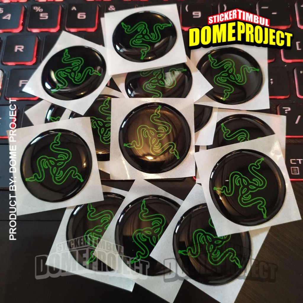 STIKER TIMBUL LOGO RAZER STIKER KOMPUTER STIKER PC GAMING AKSESORIES PC GAMING