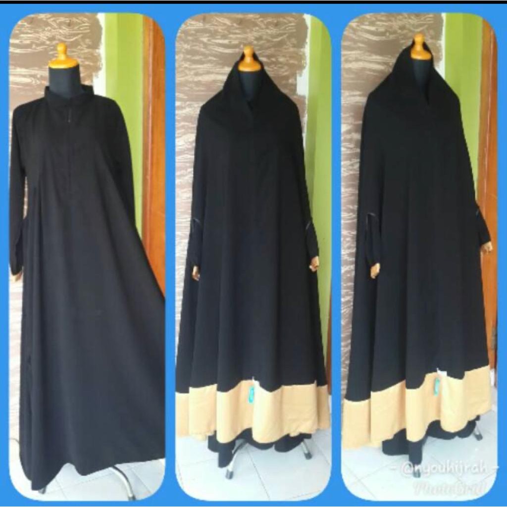 PRELOVED SET ABAYA Jetblack