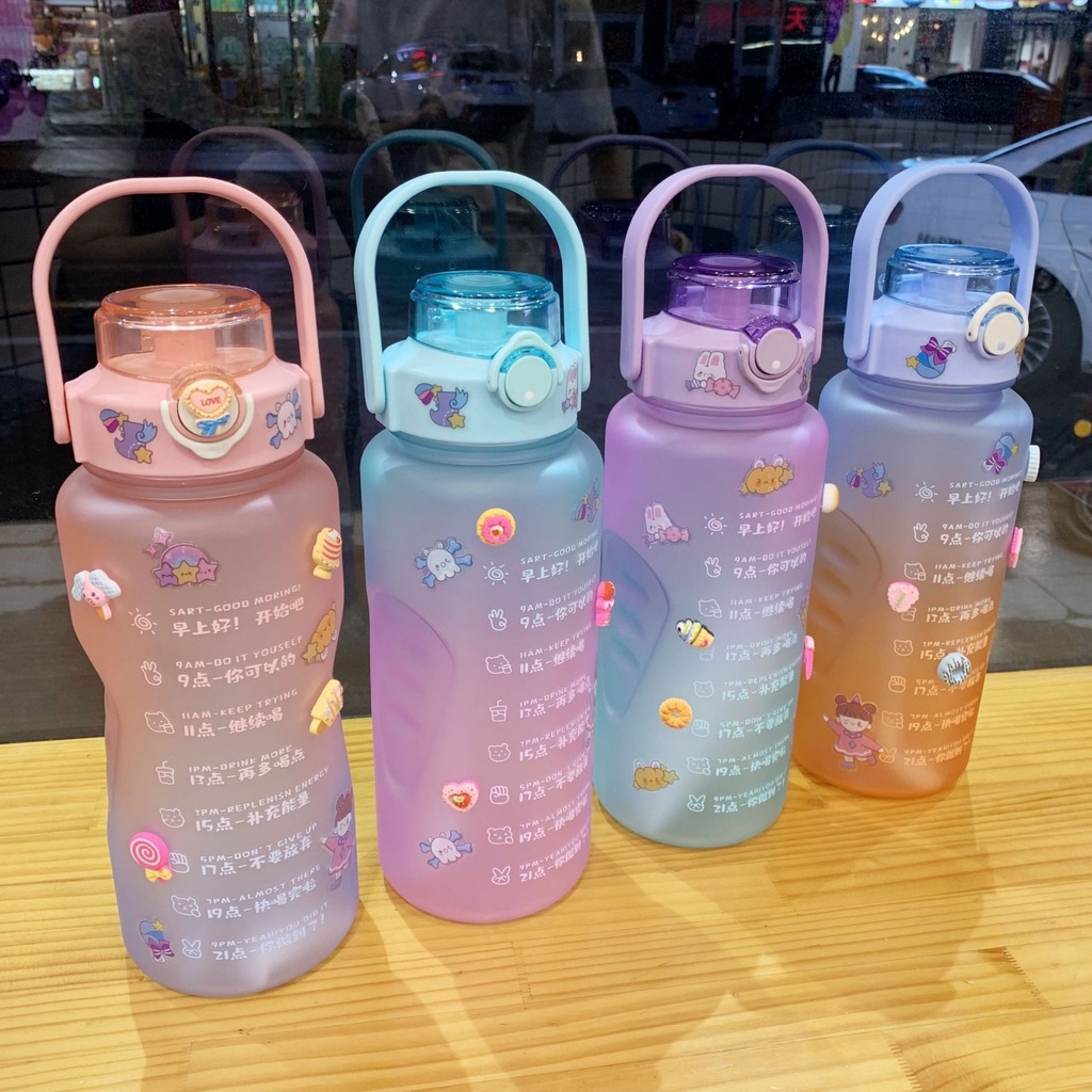 GO - Bo942 Botol Minum Stiker Lucu & Unik / Botol Minum 1,5L & 2L + Stiker & Tali / Botol Minum 1500 ML & 2000 ML-7