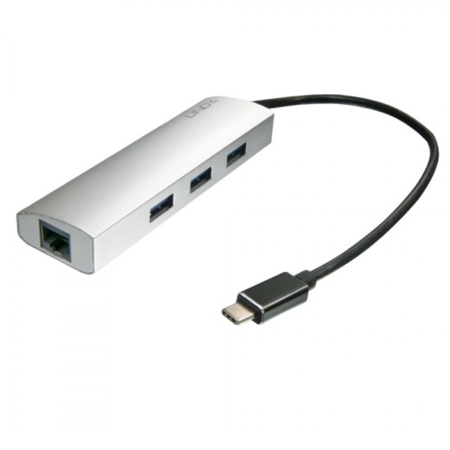 Lindy usb type c 3.1 to gigabit LAN plus usb hub