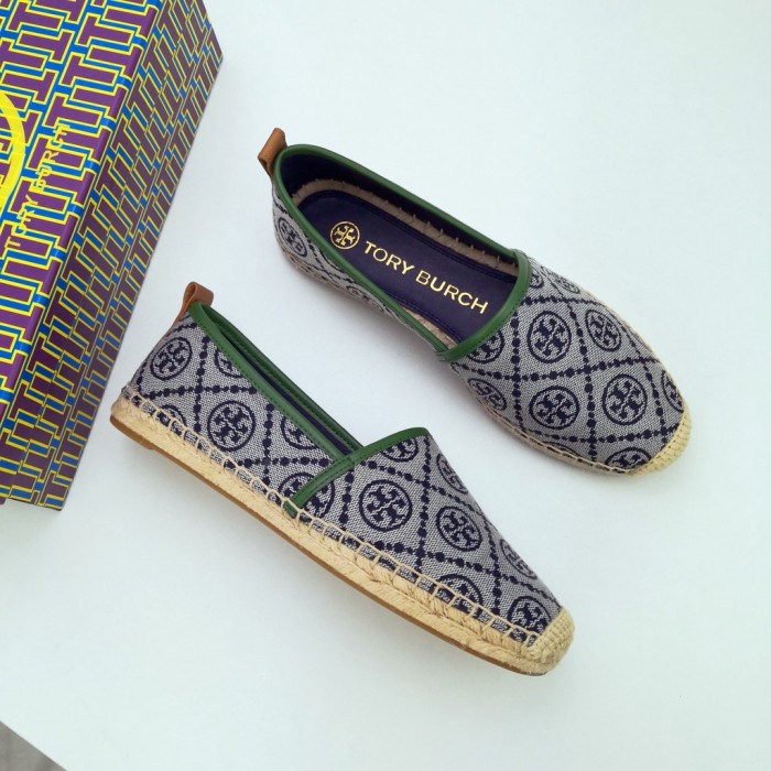 Sepatu Wanita Tory burch original color matching simple - 1-blue, 37size=23.5cm