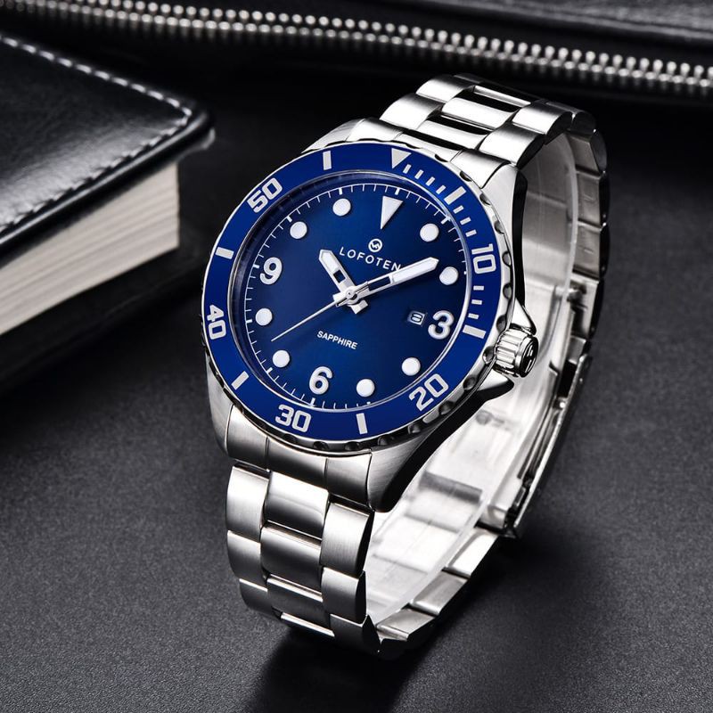 ( Best Seller ) Jam Tangan Pria Lofoten F-6513M Tanggal Aktif Kaca Sapphire Original