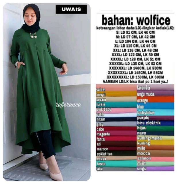 Megan tunik wolfis busui jumbo Bigsize